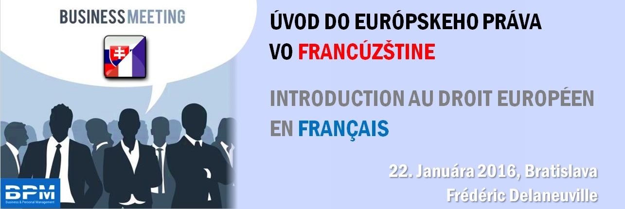 Úvod do Európskeho práva vo francúzštine