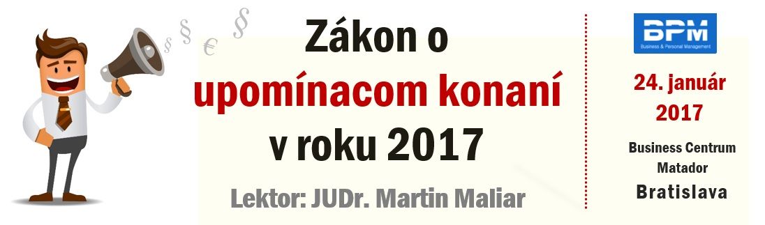 Zákon o upomínacom konaní v roku 2017