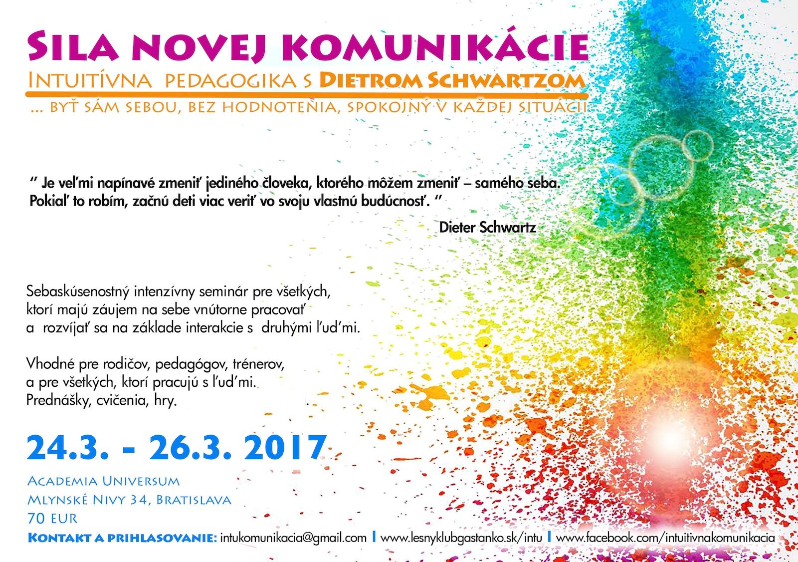 SILA NOVEJ KOMUNIKÁCIE - seminár intuitívnej pedagogiky