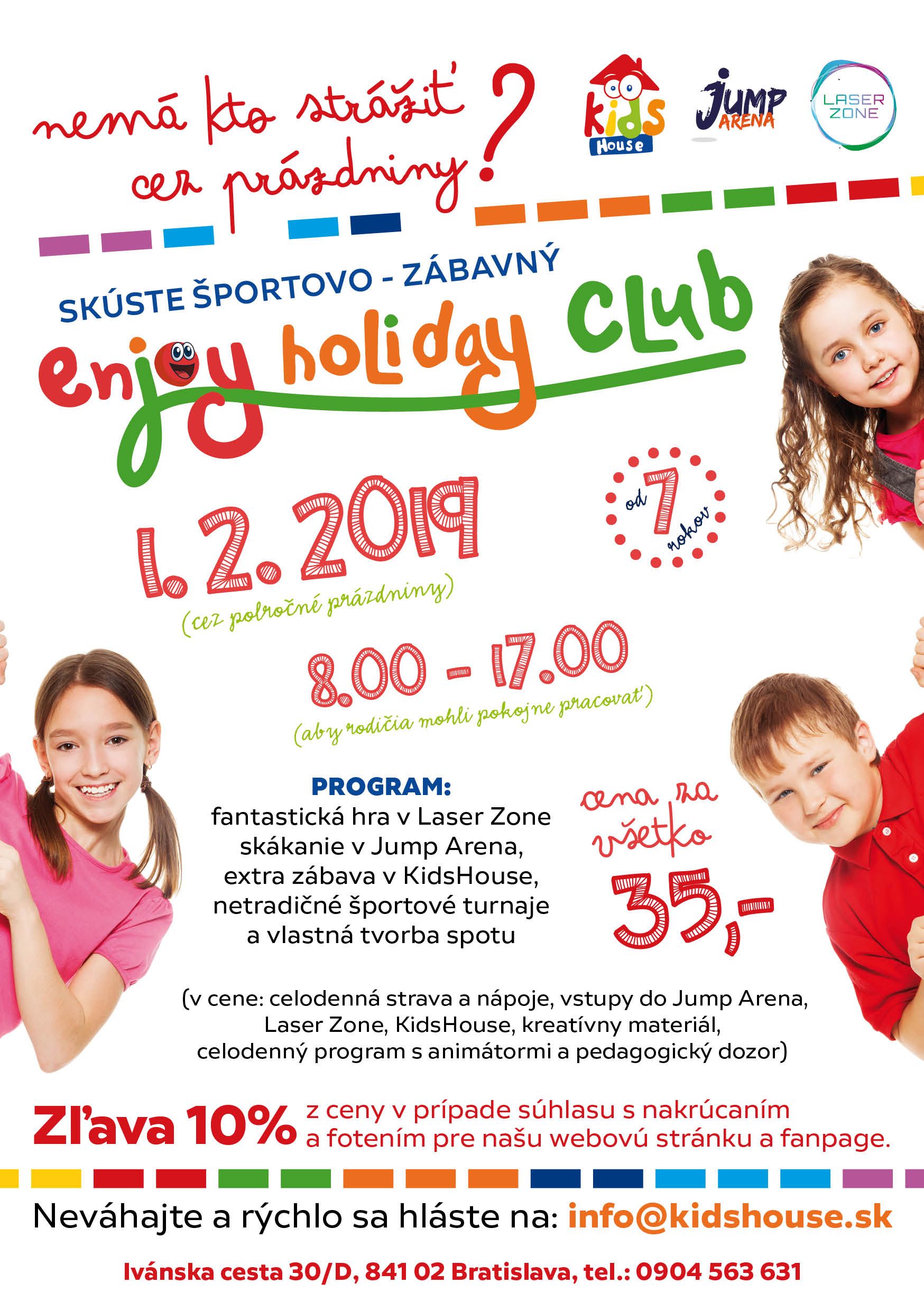 enjoy holiday klub v KidsHouse, JumpArena & Laser Zone