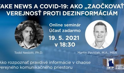 UNYP uvedie webinár na tému: Fake News a Covid-19: Ako “naočkovať” verejnosť proti dezinformáciám