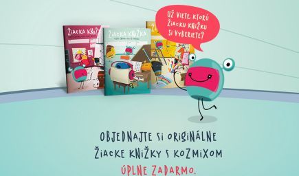 Originálne žiacke knižky s Kozmixom môžete darovať aj vašim žiakom