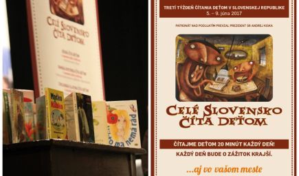 Projekt Celé Slovensko číta deťom: Čítajte deťom aspoň 20 minút denne!
