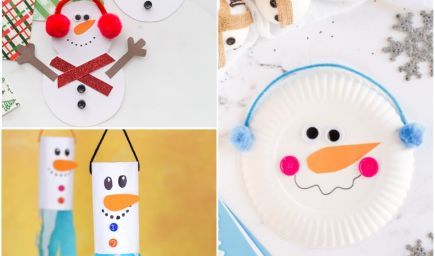 Vyrobte si s deťmi papierových snehuliakov