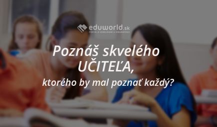Poznáte skvelého učiteľa, ktorý si zaslúži, aby ho spoznal každý? Prihláste ho do ankety Zlatý Amos