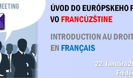 Úvod do Európskeho práva vo francúzštine