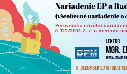 Nariadenie EP a Rady (EÚ) 2016/679 (všeobecné nariadenie o ochrane údajov)