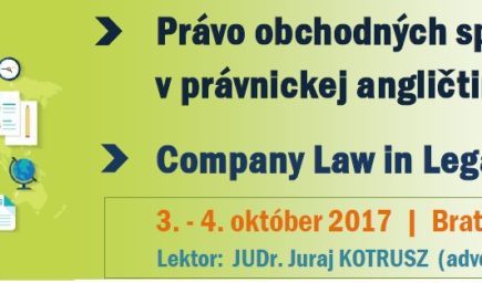 Právo obchodných spoločností v právnickej angličtine – Company Law in Legal English