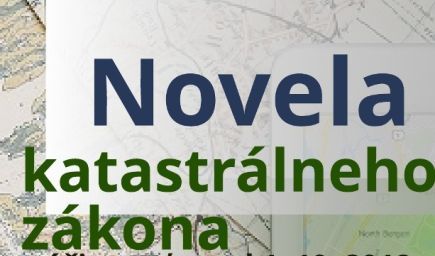 Novela katastrálneho zákona s účinnosťou od 1. 10. 2018