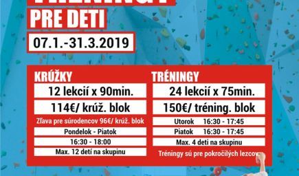 Lezecké krúžky a tréningy pre deti