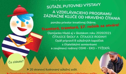 Osmijankova literárna záhrada pre školský rok 2020/2021 - Osmijanko aj v tomto ročníku hľadá čítajúc