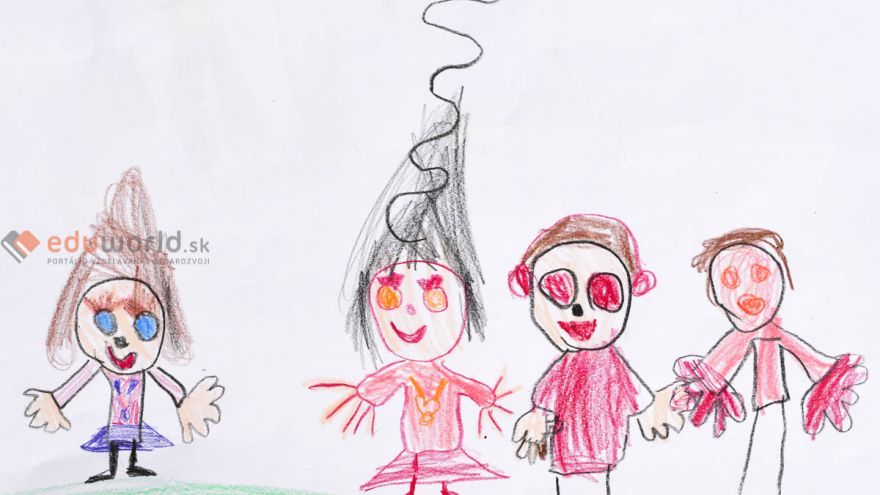 Detská kresba rodiny predškoláka