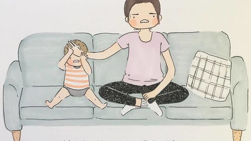 Ilustrácie mamičky na materskej