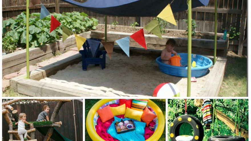 Vlastnú záhradu môžete premeniť na detské kráľovstvo aj vlastnoručne vyrobenými hojdačkami, pieskoviskami či relaxačnými kútikmi. 