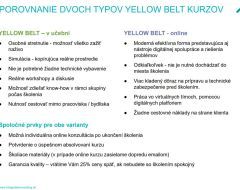 Porovnanie dvoch typov Yellow Belt kurzov